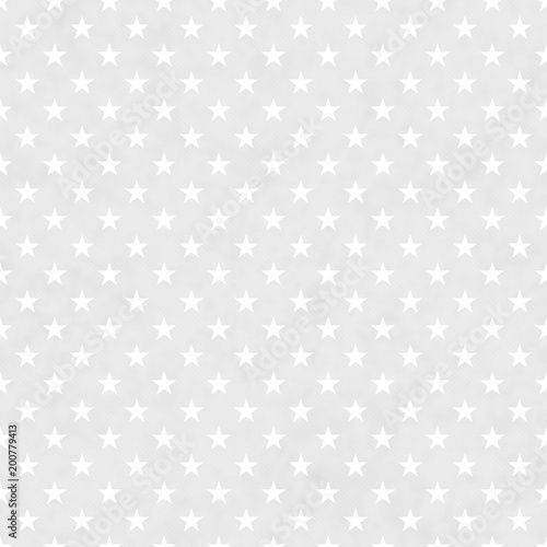 Gray and white stars seamless pattern background