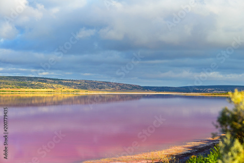 Salzsee in leuchtendem pink, Pink Lake, Gregory, Westaustralien, Australien 