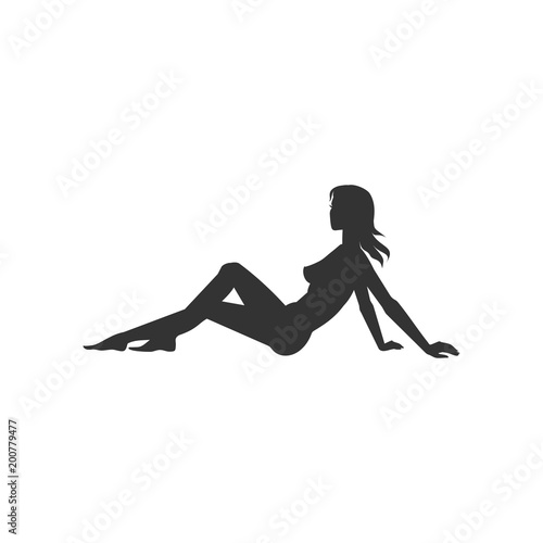 Set of stylized silhouettes woman body/Stock Vector Illustration