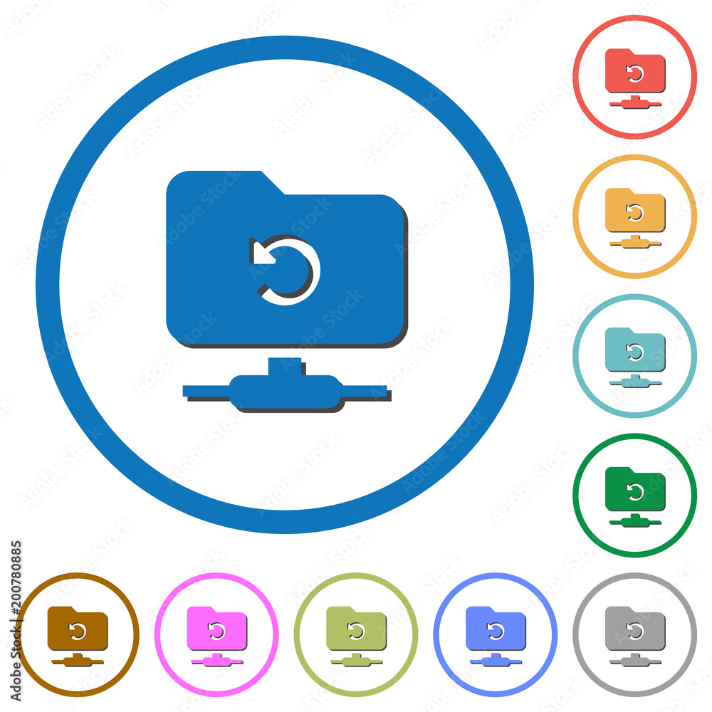 FTP undo icons with shadows and outlines FTP undo icons with shadows and outlines