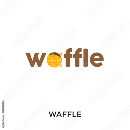 waffle logo isolated on white background for your web, mobile and app design