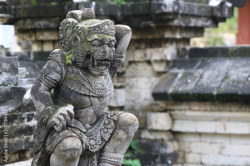 Hindu statue in Uluwatu temple Bali Indonesia