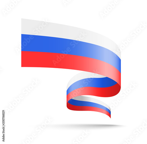 Free Download Russia flag in the form of wave ribbon. - GFXLoad