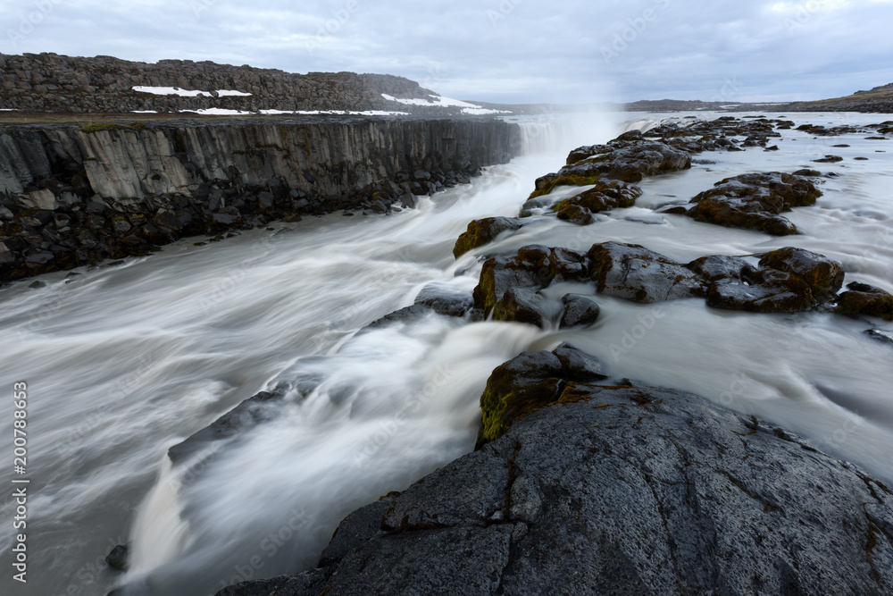 Famous Selfoss waterfall, Jokulsargljufur National Park, Iceland Famous Selfoss waterfall, Jokulsargljufur National Park, Iceland