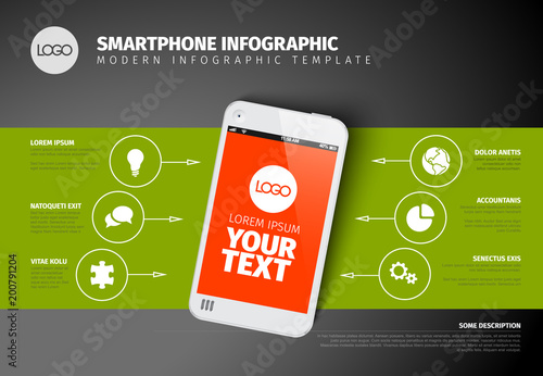 Vector smart phone infographic template