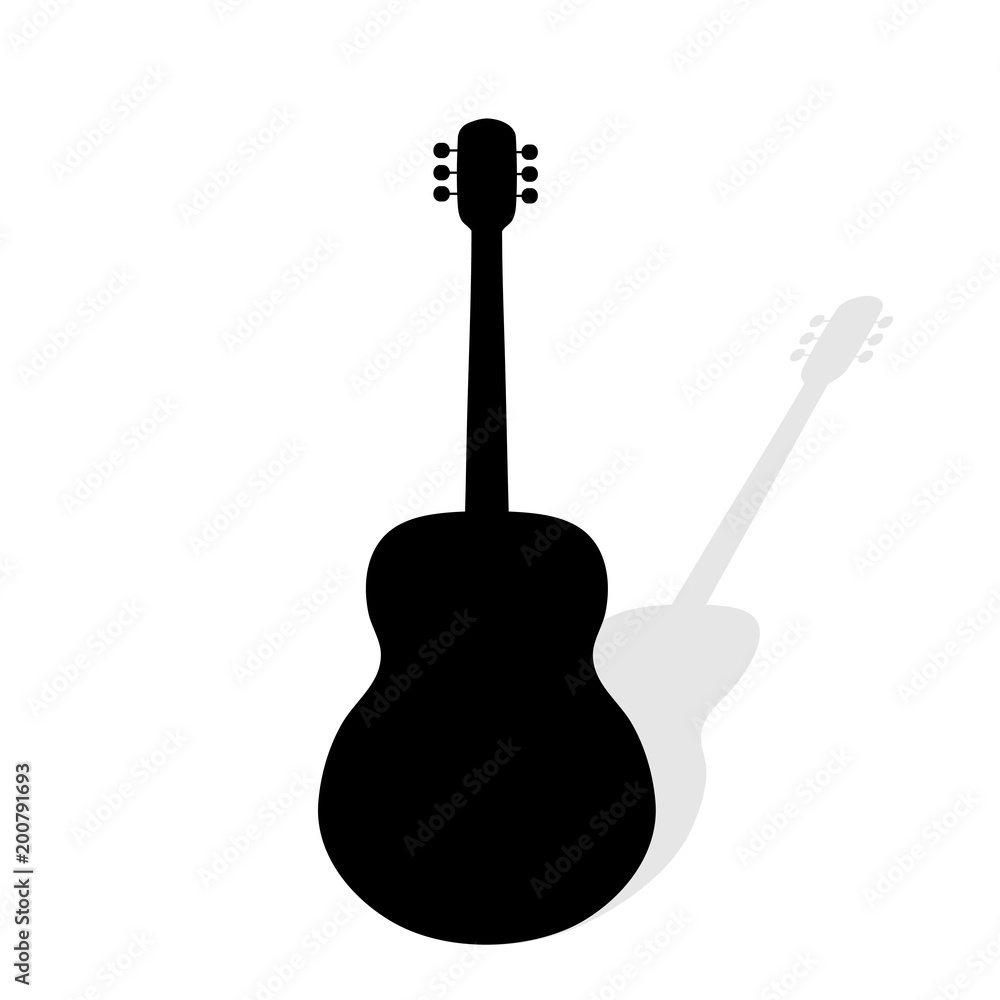 Vector illustration of guitar on white background. Vector illustration of guitar on white background.