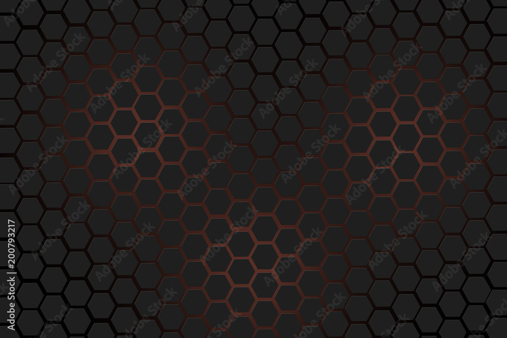 colorful light on 3d honeycomb, hexagon background colorful light on 3d honeycomb, hexagon background