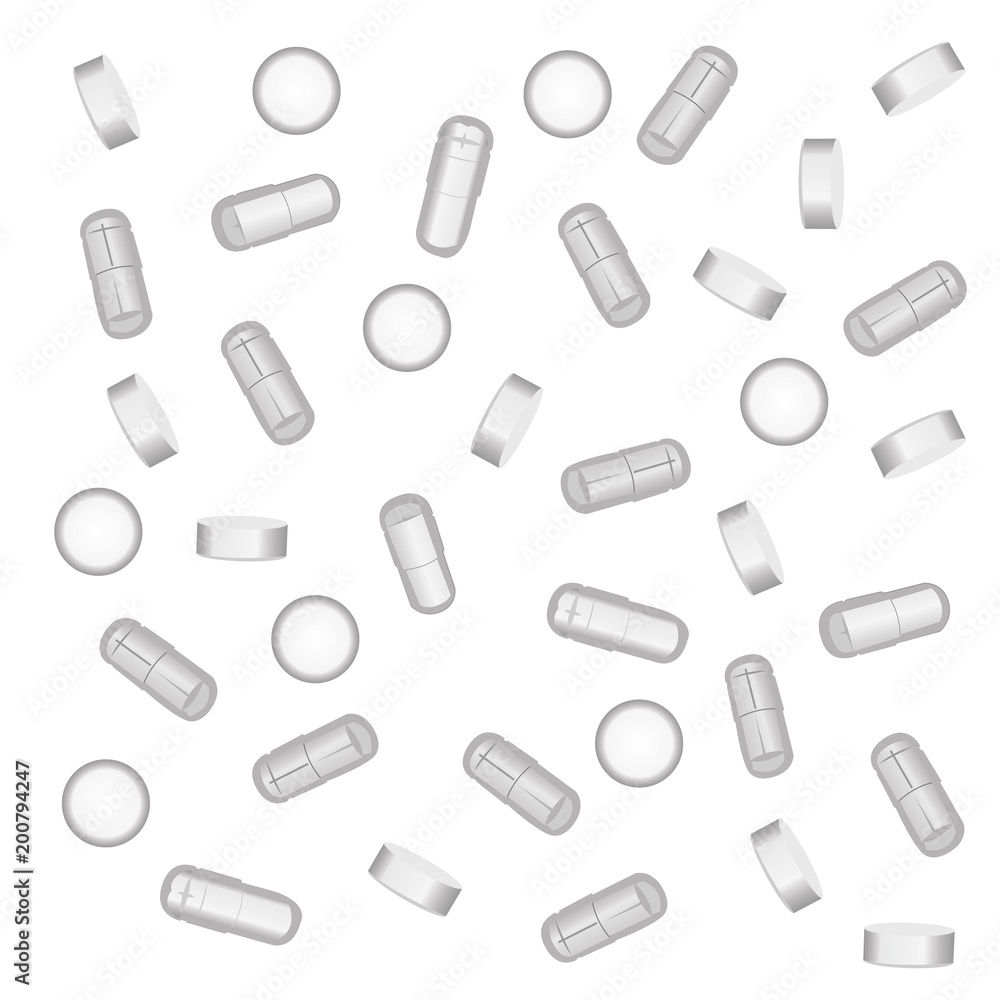 Pills, drugs, medicine background vector illustration Pills, drugs, medicine background vector illustration