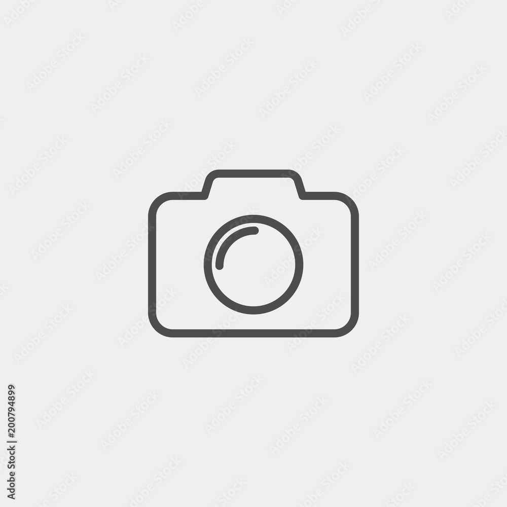 Photo camera flat vector icon Photo camera flat vector icon