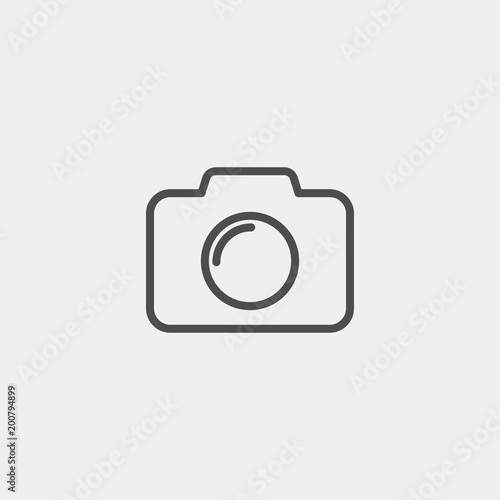  Photo camera flat vector icon