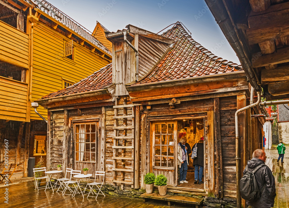 Historisches Hanseviertel Bryggen in Bergen, Norwegen