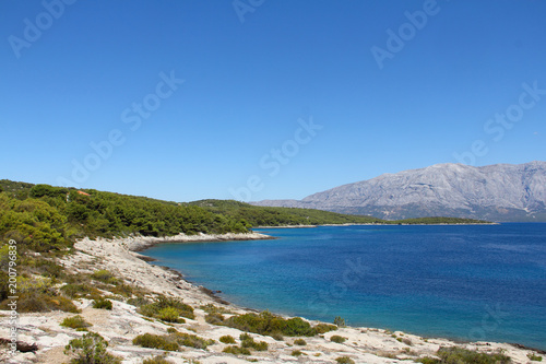 Landscape with sea and mountains © destillat