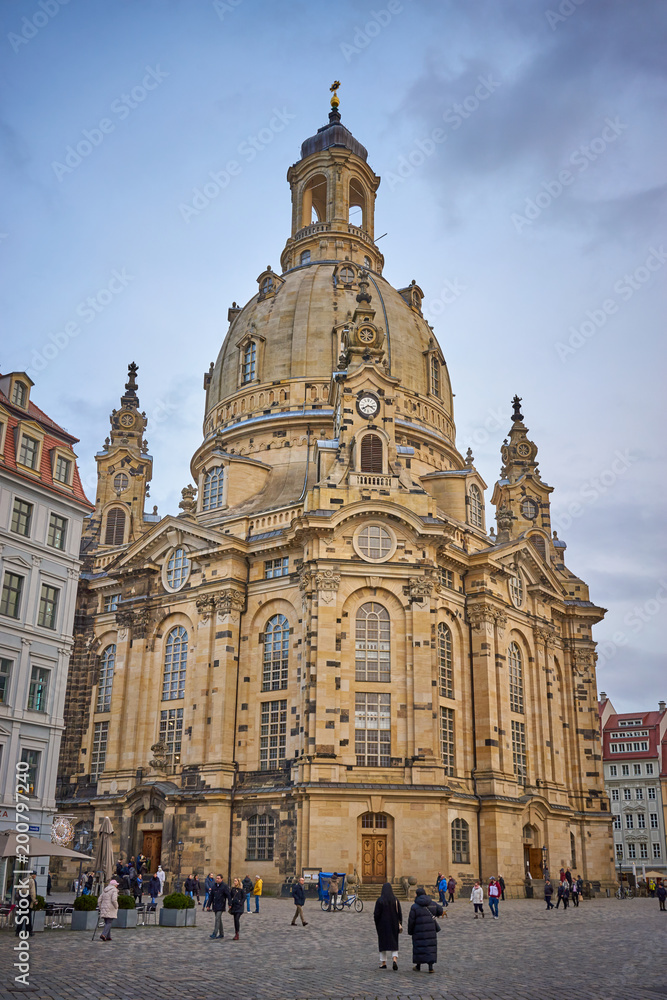 Church of Our Lady - so called Frauenkirche - in Dresden city, Germany