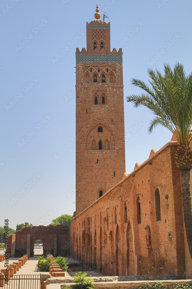 minaret of the marrakesh mosque