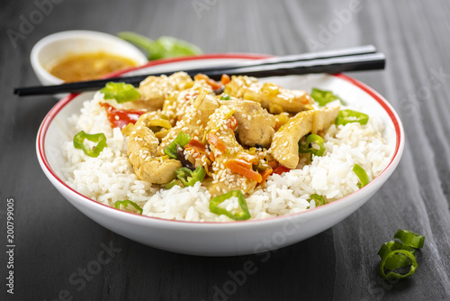 rice with chicken and vegetables