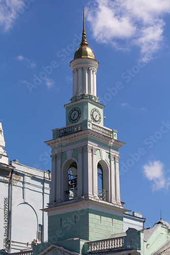 Bell tower of the former Greek monastery on Kontraktova square. Kiev, Ukraine