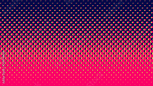 Halftone gradient pattern vertical vector illustration. Pink dark blue yellow dotted, blue halftone texture. Pop Art blue pink halftone, comics Background. Background of Art. AI10