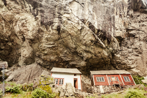 The Helleren houses in Jossingfjord, Norway photo