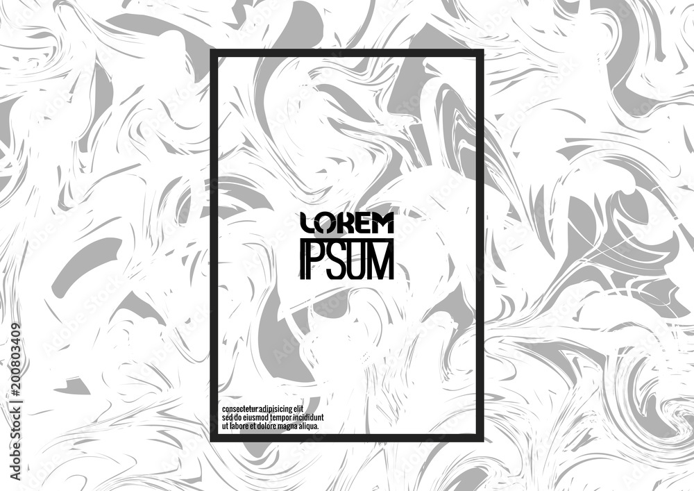 Creative design poster with abstract marble pattern.