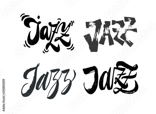 Photography Set of Jazz lettering word