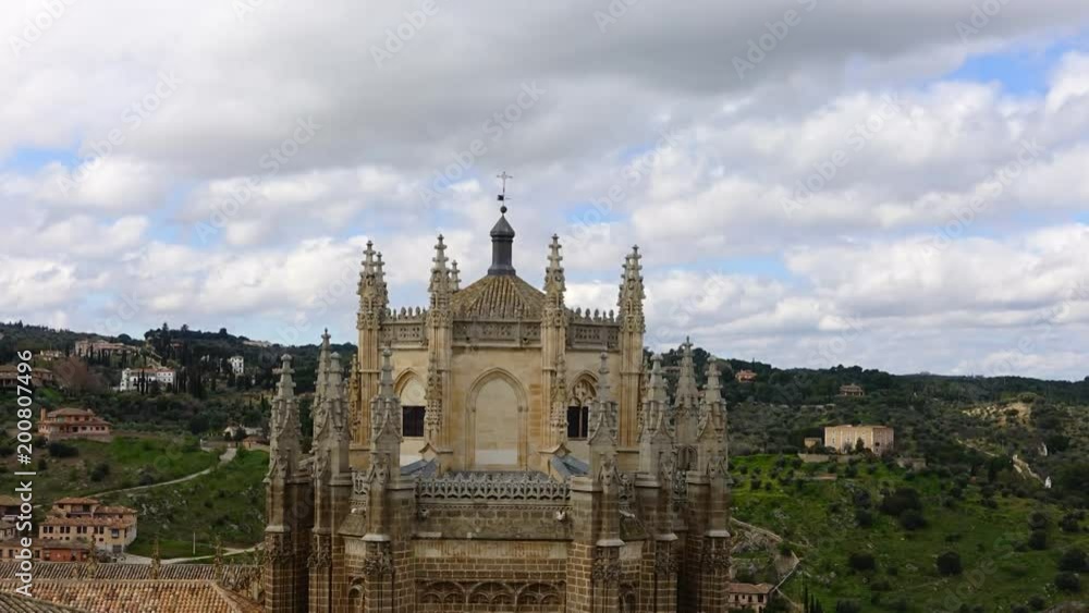 The Monastery of San Juan de los Reyes in Toledo, Spain. Timelapse. The Monastery of San Juan de los Reyes in Toledo, Spain. Timelapse.