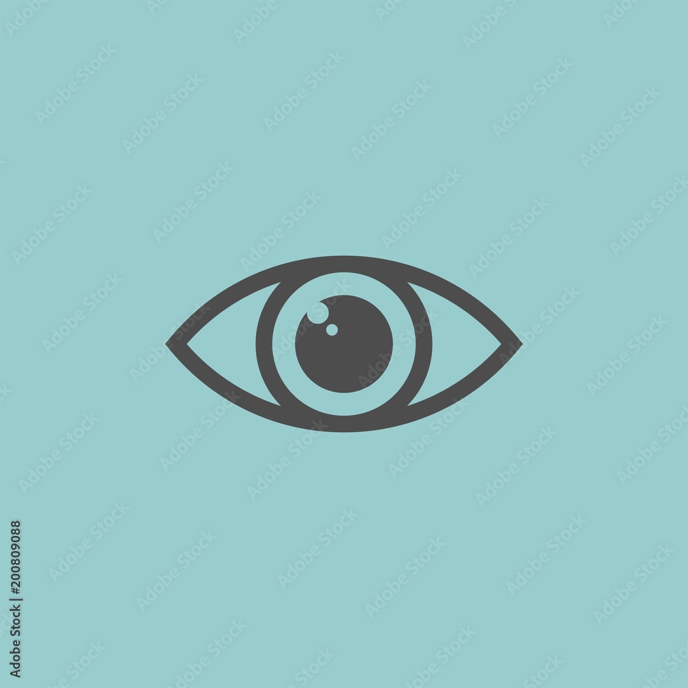 Eye flat vector icon Eye flat vector icon