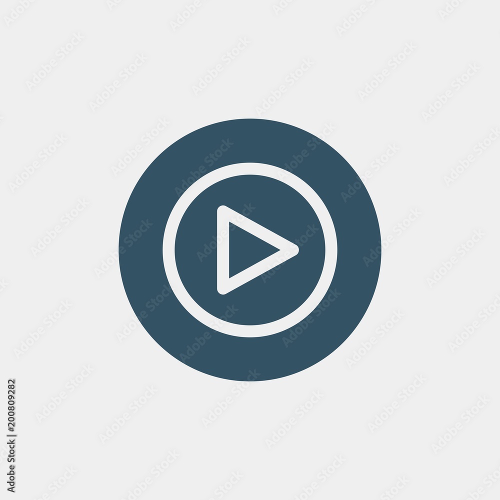Play flat vector icon. Audio flat vector icon. Player flat vector icon Play flat vector icon. Audio flat vector icon. Player flat vector icon