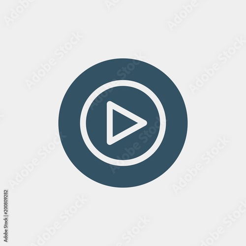 Free Download Play flat vector icon. Audio flat vector icon. Player flat vector icon - GFXLoad