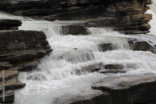 Upper Cascades In The Athabasca Falls  Jasper National Park  Alberta