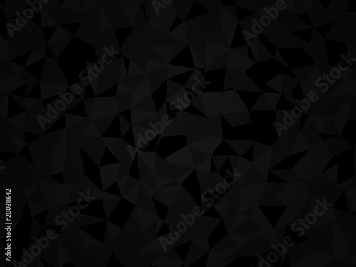 Black low poly geometric background. Vector illustration. © angelmaxmixam