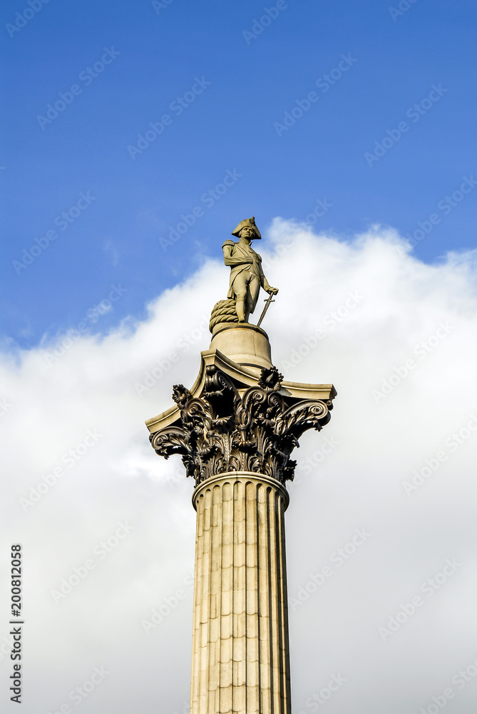 London, UK, 30 October 2012: Statue at Trafalgar Square London, UK, 30 October 2012: Statue at Trafalgar Square