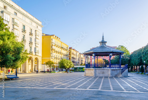 Plaza pombo in the spanish city Santander photo