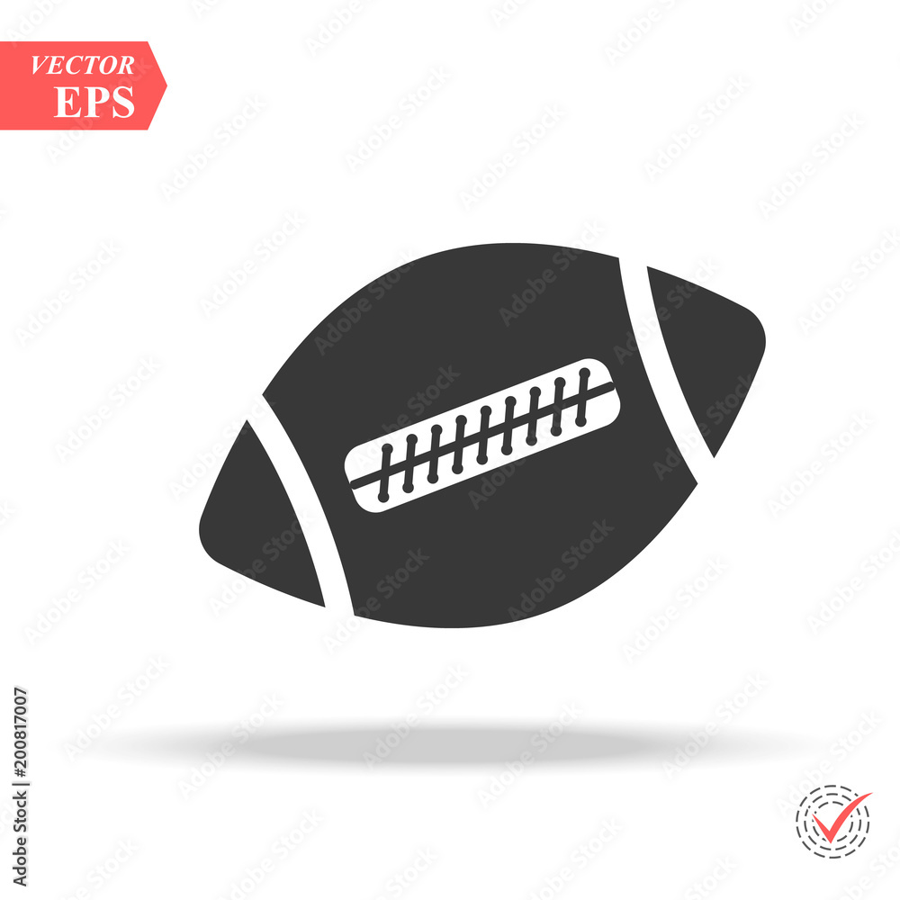 american football icon black isolated on white background