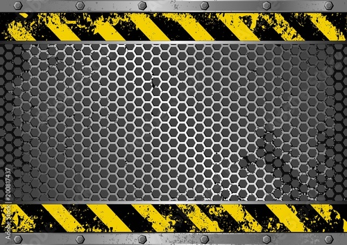 grunge background with danger sign