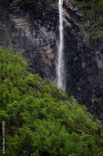 waterfalls in the fjords of Norway