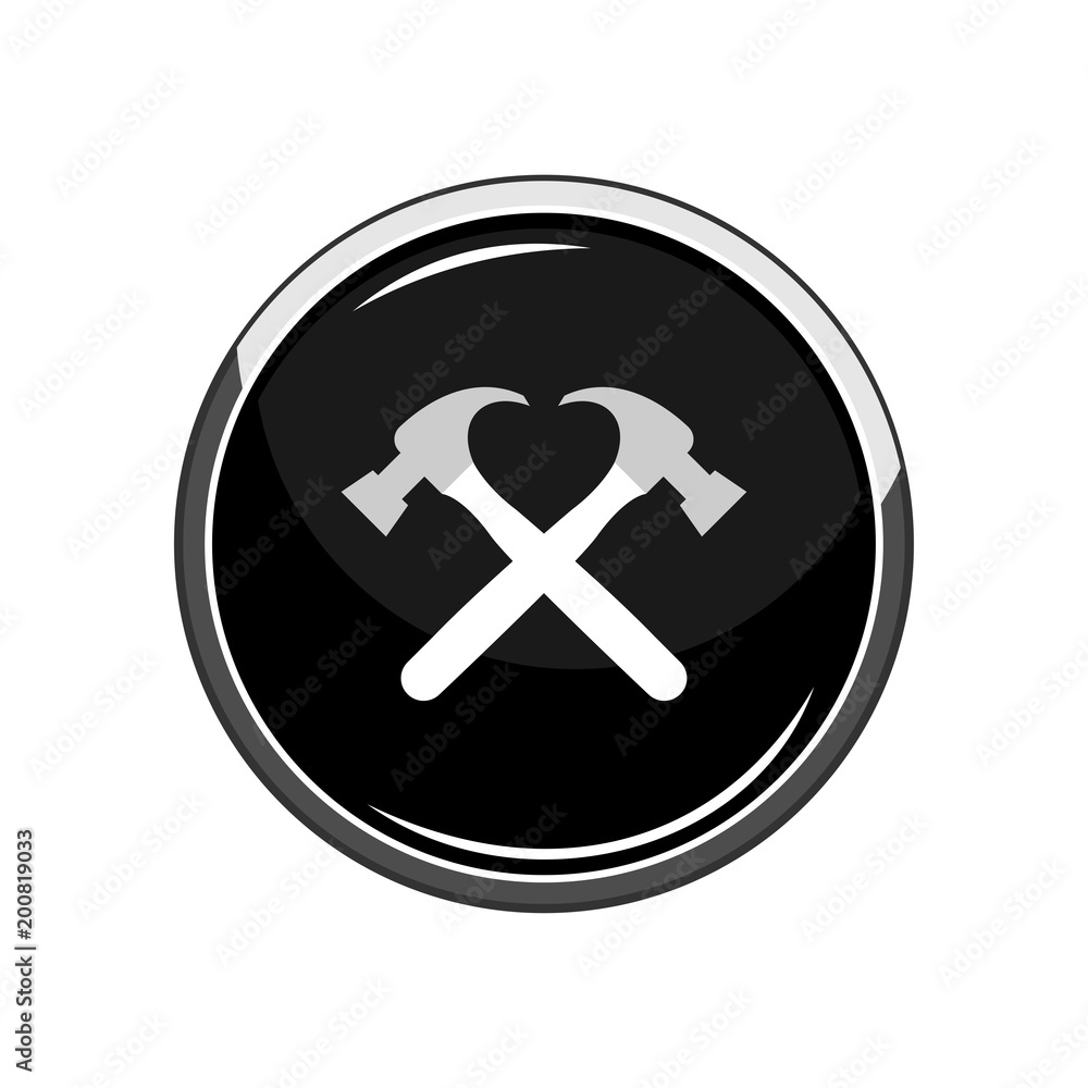 Hammer icon. Vector Illustration Hammer icon. Vector Illustration