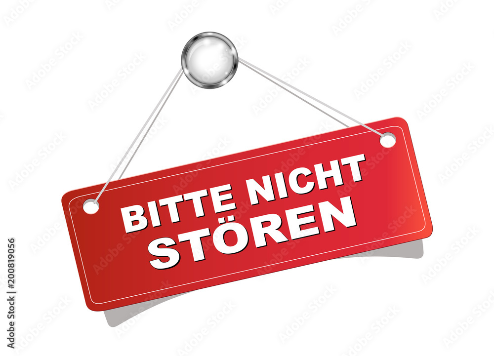 Bitte nicht stören
Hinweis Schild in rot aufgehängt.
Vektor Illustration isoliert auf weißem Hintergrund Bitte nicht stören
Hinweis Schild in rot aufgehängt.
Vektor Illustration isoliert auf weißem Hintergrund