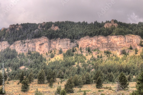 Rugged Country in Rural Wyoming during Summer