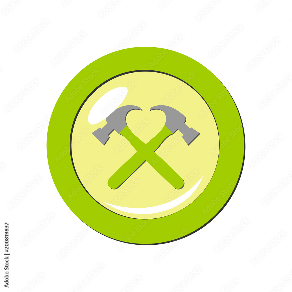 Hammer icon. Vector Illustration Hammer icon. Vector Illustration