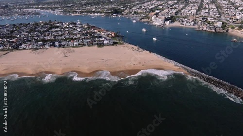The Wedge Newport Beach California by Helicopter Aerial View