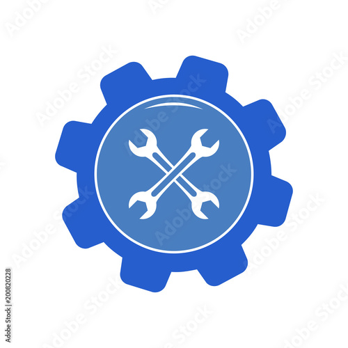 Wrench icon. Vector Illustration