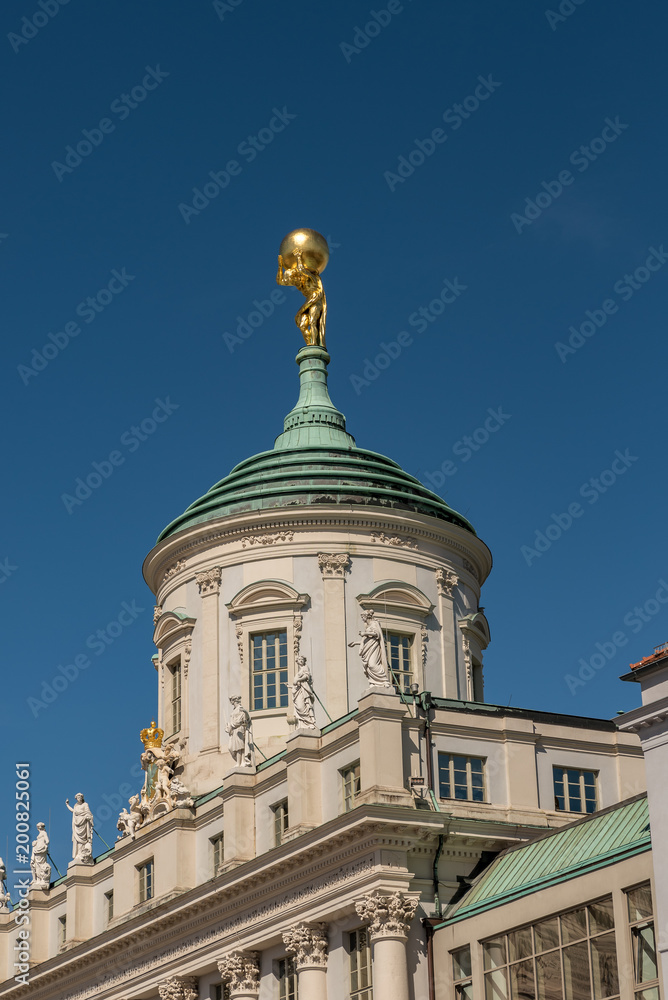 The tower of the town hall in Potsdam at daylight