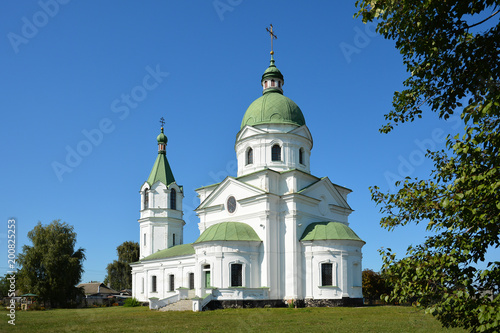 Greek Orthodox Church, religious, building XVIII century. Three Saints Church in ..Lemeshi, Chernihivska oblast, Ukraine.