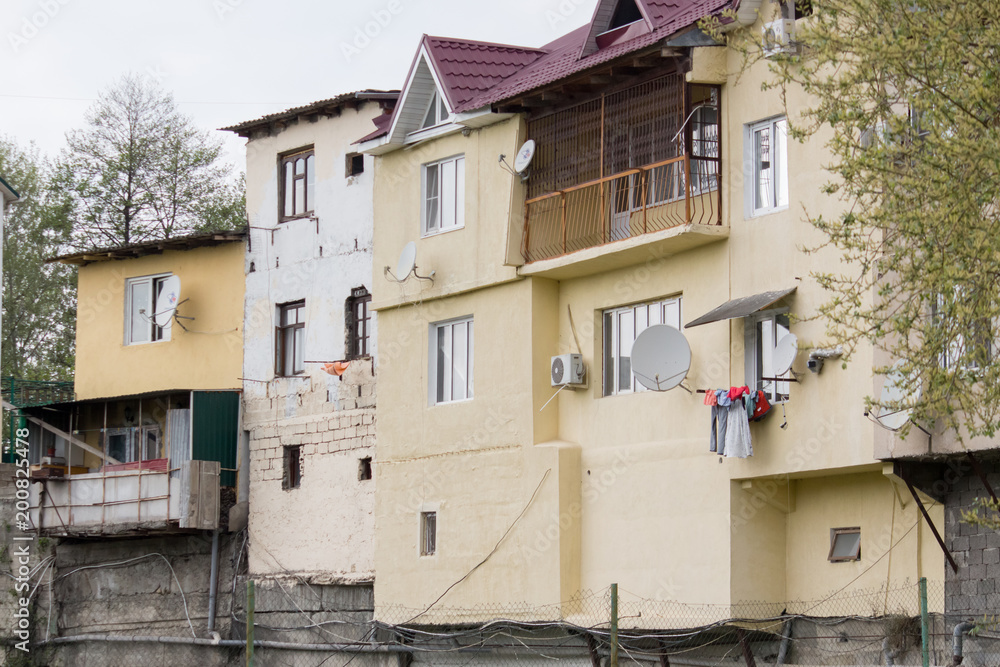 Slums in Sochi. Residential garages