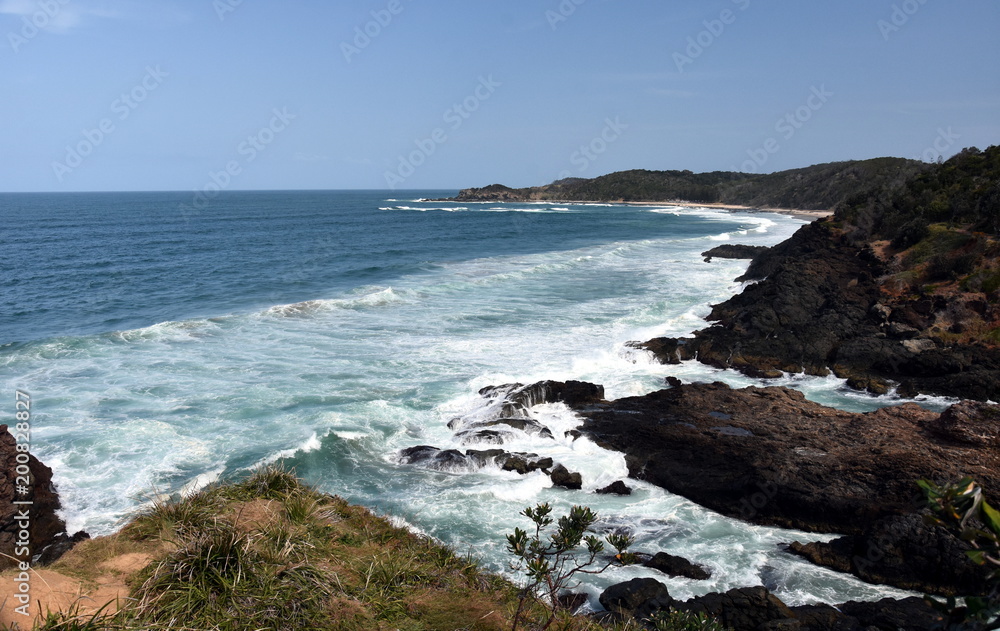 Pacific coast at Port Macquarie, in New South Wales Australia. Pacific coast at Port Macquarie, in New South Wales Australia.