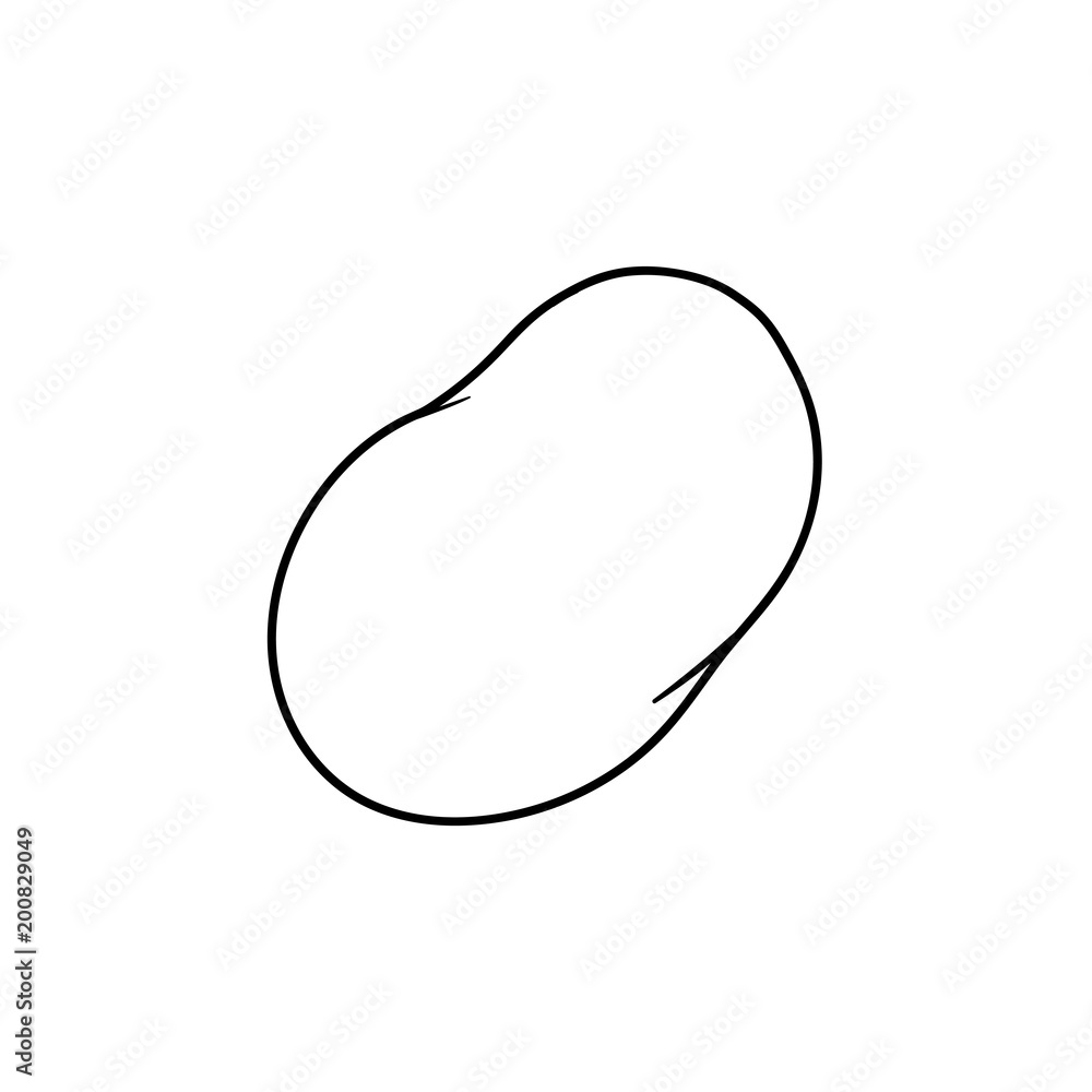 Sweet potato hand drawn outline doodle icon. Healthy vegetable - fresh raw potato vector sketch illustration for print, web, mobile and infographics isolated on white background. Sweet potato hand drawn outline doodle icon. Healthy vegetable - fresh raw potato vector sketch illustration for print, web, mobile and infographics isolated on white background.