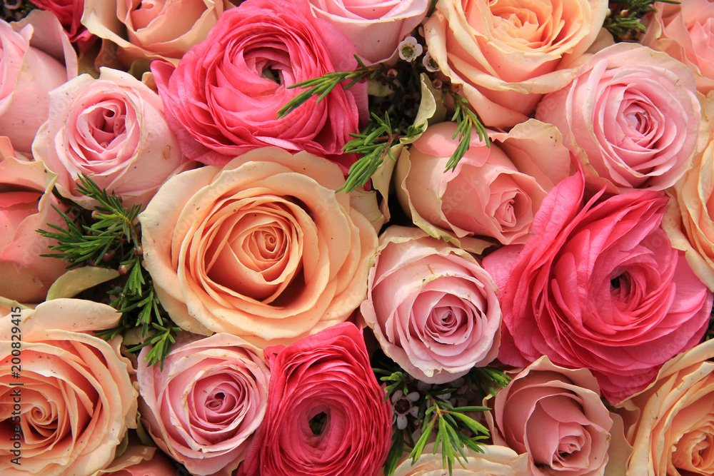 Pink rose bridal bouquet Pink rose bridal bouquet
