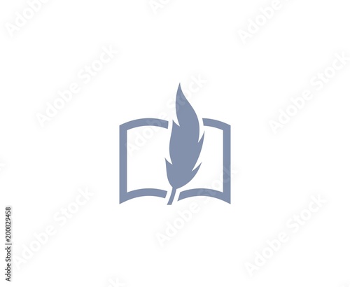 Book feather logo  