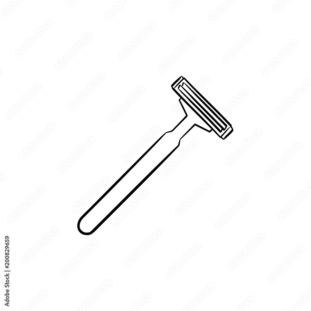 Razor hand drawn outline doodle icon. Shaver vector sketch illustration for print, web, mobile and infographics isolated on white background. Razor hand drawn outline doodle icon. Shaver vector sketch illustration for print, web, mobile and infographics isolated on white background.