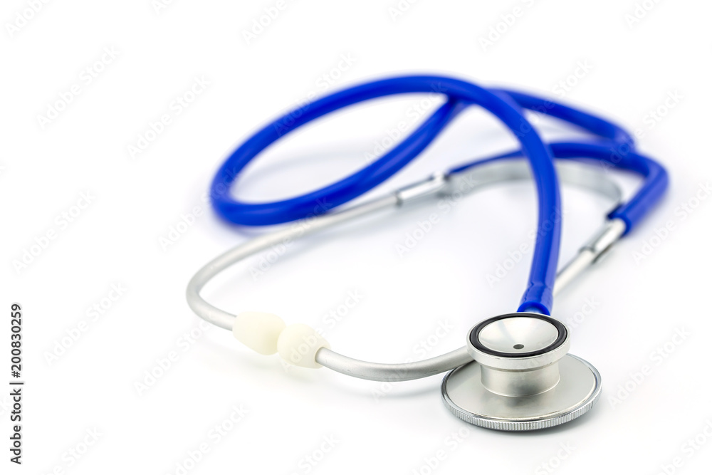 Stethoscope, health check tools on white background Stethoscope, health check tools on white background